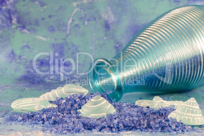 turquoise glass bottle