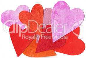 Colorful painted heart background