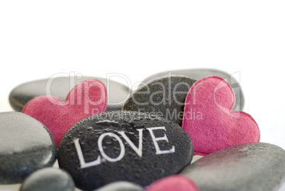 pink heart with stone