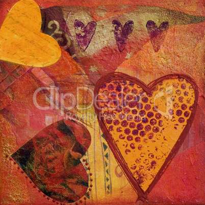 heart collage artwork