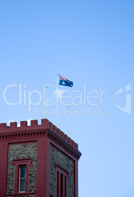Old house with australian flag