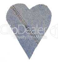Jeans Heart on white background