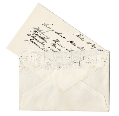 Envelope with letter