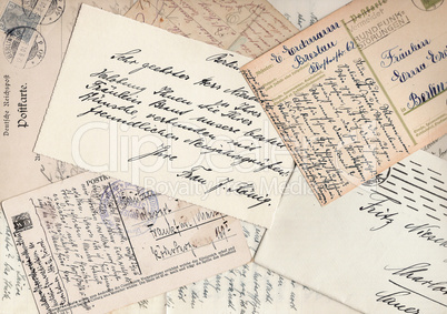 Collage of old letters