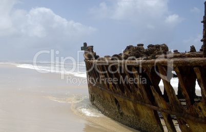 Wrek of "Maheno" on Fraser Island