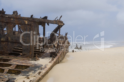 Wrek of "Maheno" on Fraser Island