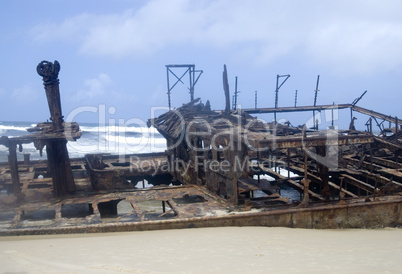 Wrek of "Maheno" on Fraser Island