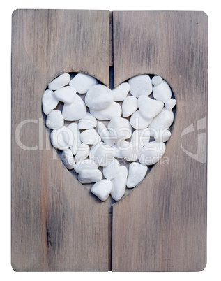 Heartshaped frame with stone