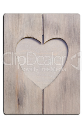 heartshaped wooden frame