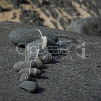 striped pebble