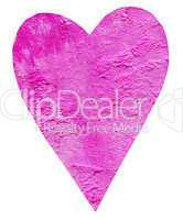 textured pink heart on white background