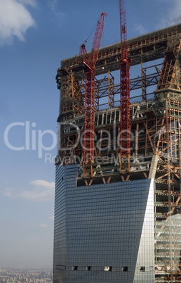 Skycraper under construction in Shanghai
