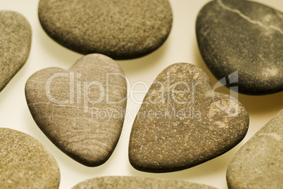 Stone-hearts with other stones