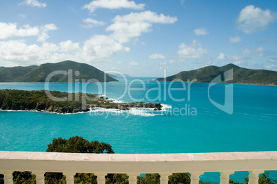 Caribbean view from Camanoe in the British Virgin Islands