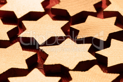 wooden christmas stars