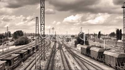 Time Lapse Railway switchyard.