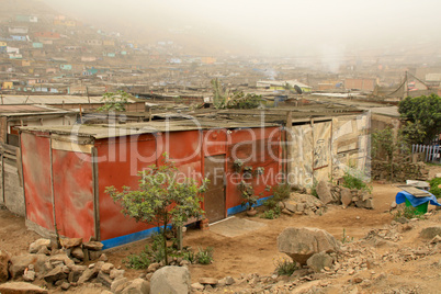 Hütten in Slums, Lima