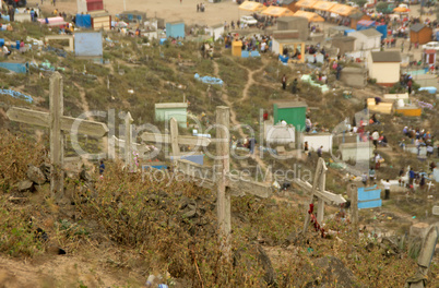 Allerheiligen in Peru auf Friedhof
