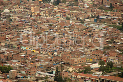 Huaraz in Peru, Luftaufnahme