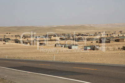 Dorf in Wüste