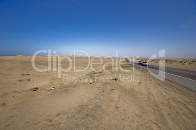 Straße in Wüste, Panamericana Peru