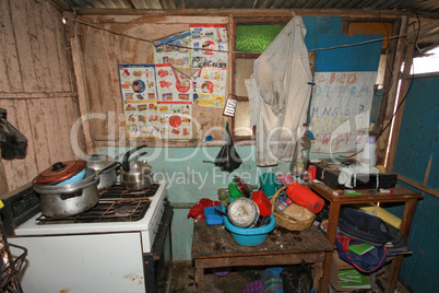 Küche in Slums