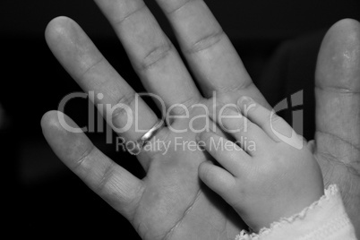 Babyhand / Hand of Baby and father Babyhand / Hand of Baby and father