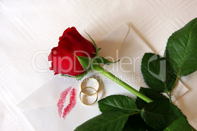Brief und Rose