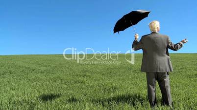 Mann mit Regenschirm 3