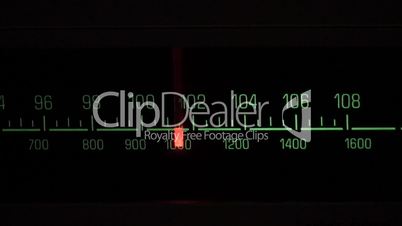 Radio receiver fm tune dial panel