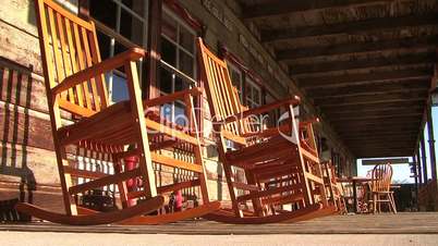 Rocking chairs in the wind