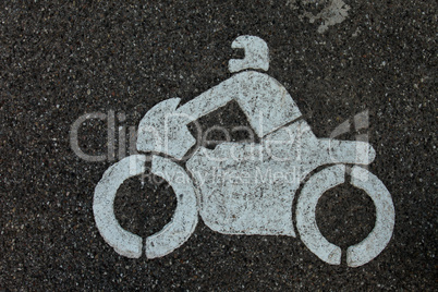 Motorrad auf Asphalt