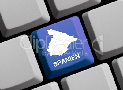 Spanien Karte auf Tastatur