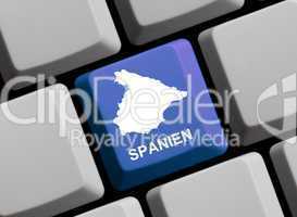 Spanien Karte auf Tastatur
