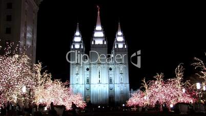 Weihnachtsbeleuchtung - Mormon Temple