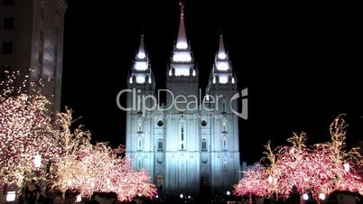 Weihnachtsbeleuchtung - Mormon Temple