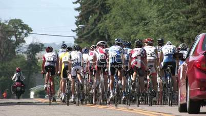 Rennradfahrer von hinten - Radrennen Utah