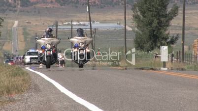 Eskortierende Polizeimotorräder, Radrennen, Utah