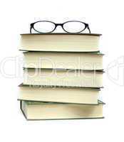Bücher mit Brille