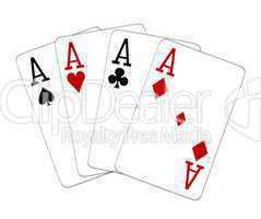 Poker Vierling Quads Asse