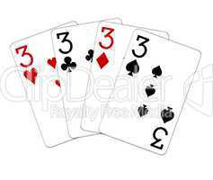 Poker Vierling Quads Dreier 3er