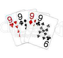 Poker Vierling Quads Neuner 9er