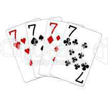 Poker Vierling Quads Siebener 7er