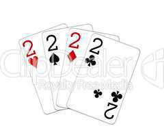 Poker Vierling Quads Zweier 2er