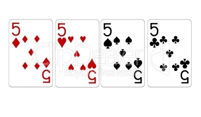 Poker Vierling Quads Fünfer 5er