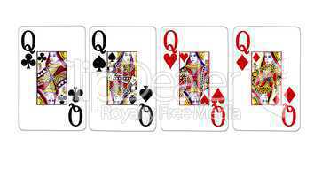Poker Vierling Quads Damen Queens