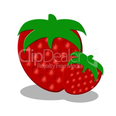 stilisierte Grafik Erdbeere