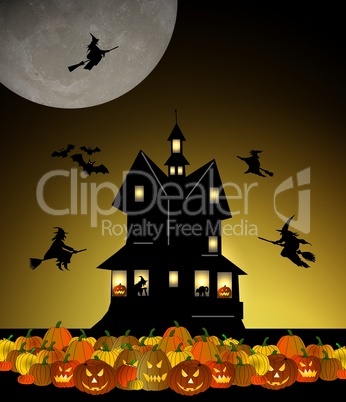 Hintergrund mit Halloween Szene