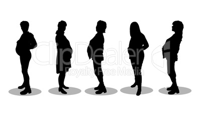 Silhouetten von schwangeren Frauen