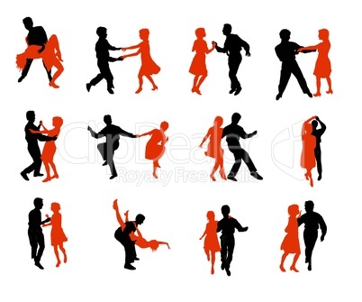 Sportler Silhouetten Tanzen